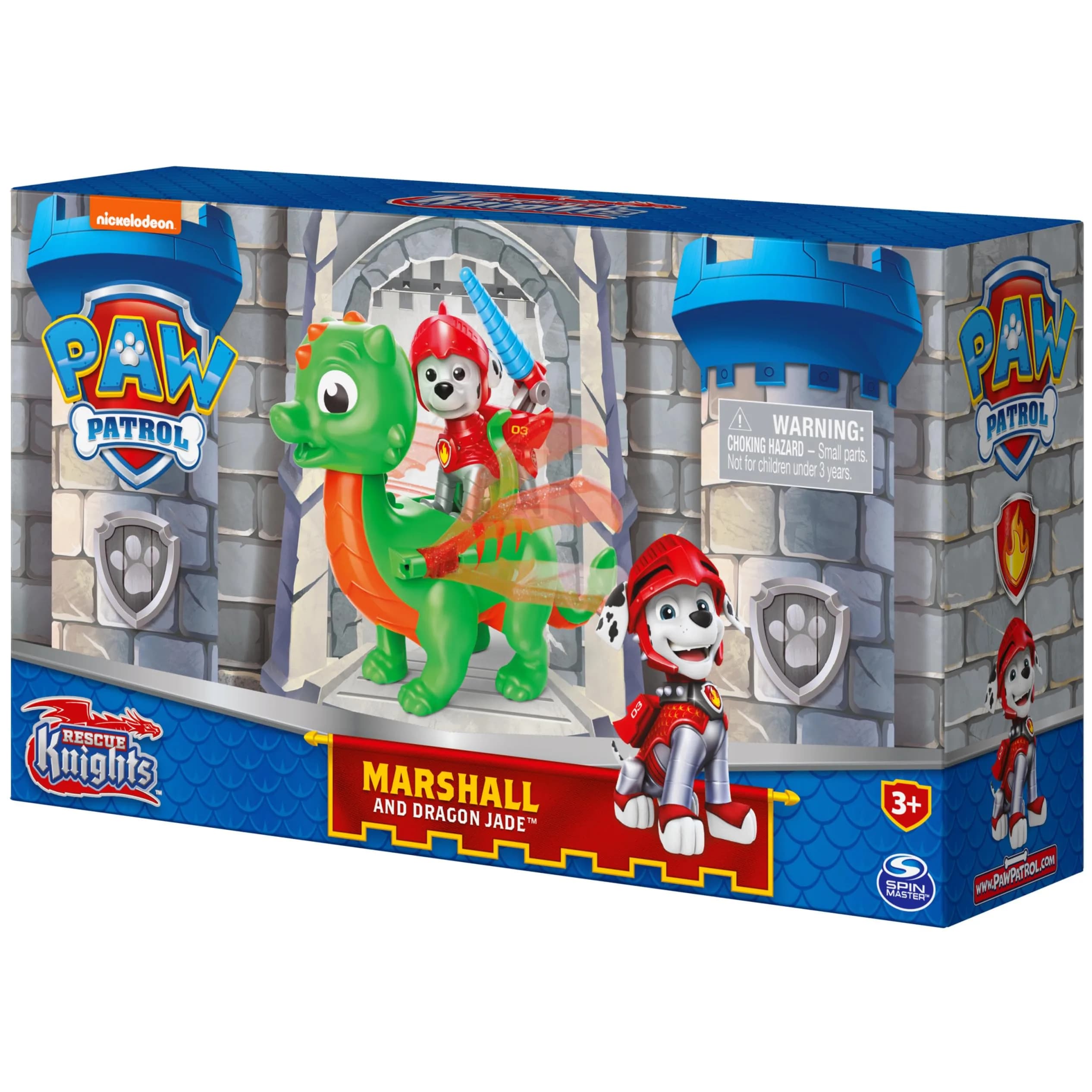 Paw Patrol Rescue Knights Marshall and Dragon Jade Action Figures Set | Ages 3+ - view 8
