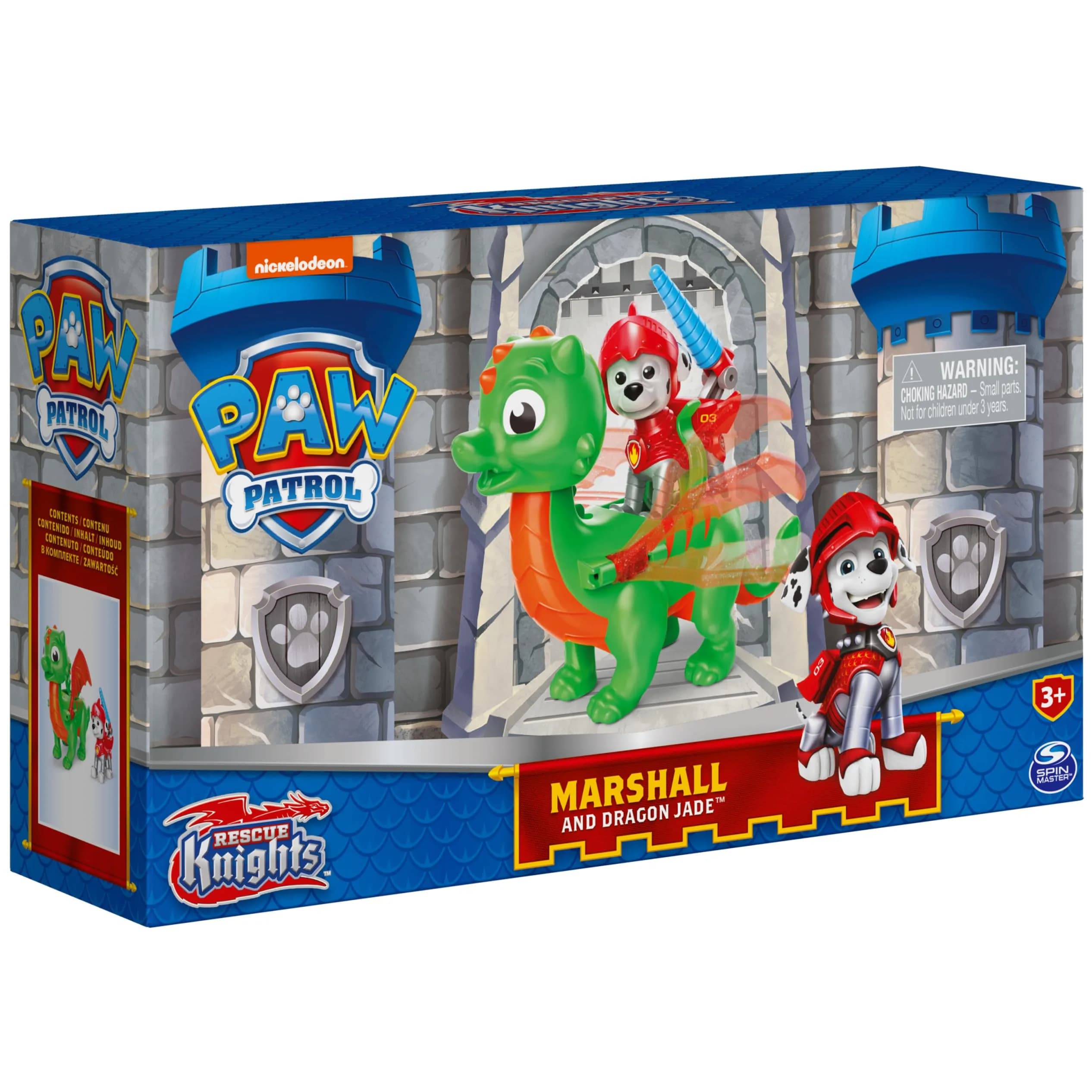 Paw Patrol Rescue Knights Marshall and Dragon Jade Action Figures Set | Ages 3+ - view 9