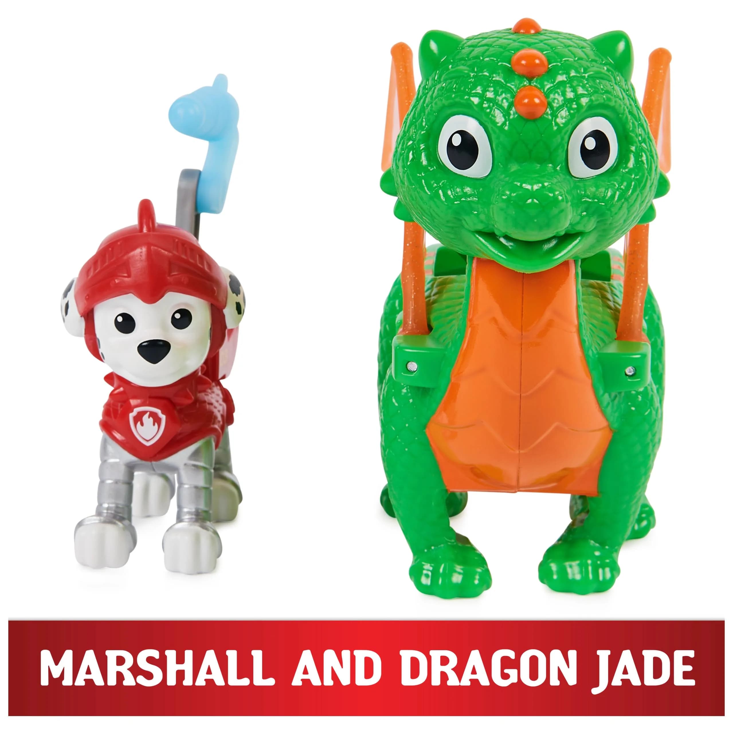 Paw Patrol Rescue Knights Marshall and Dragon Jade Action Figures Set | Ages 3+ - view 4