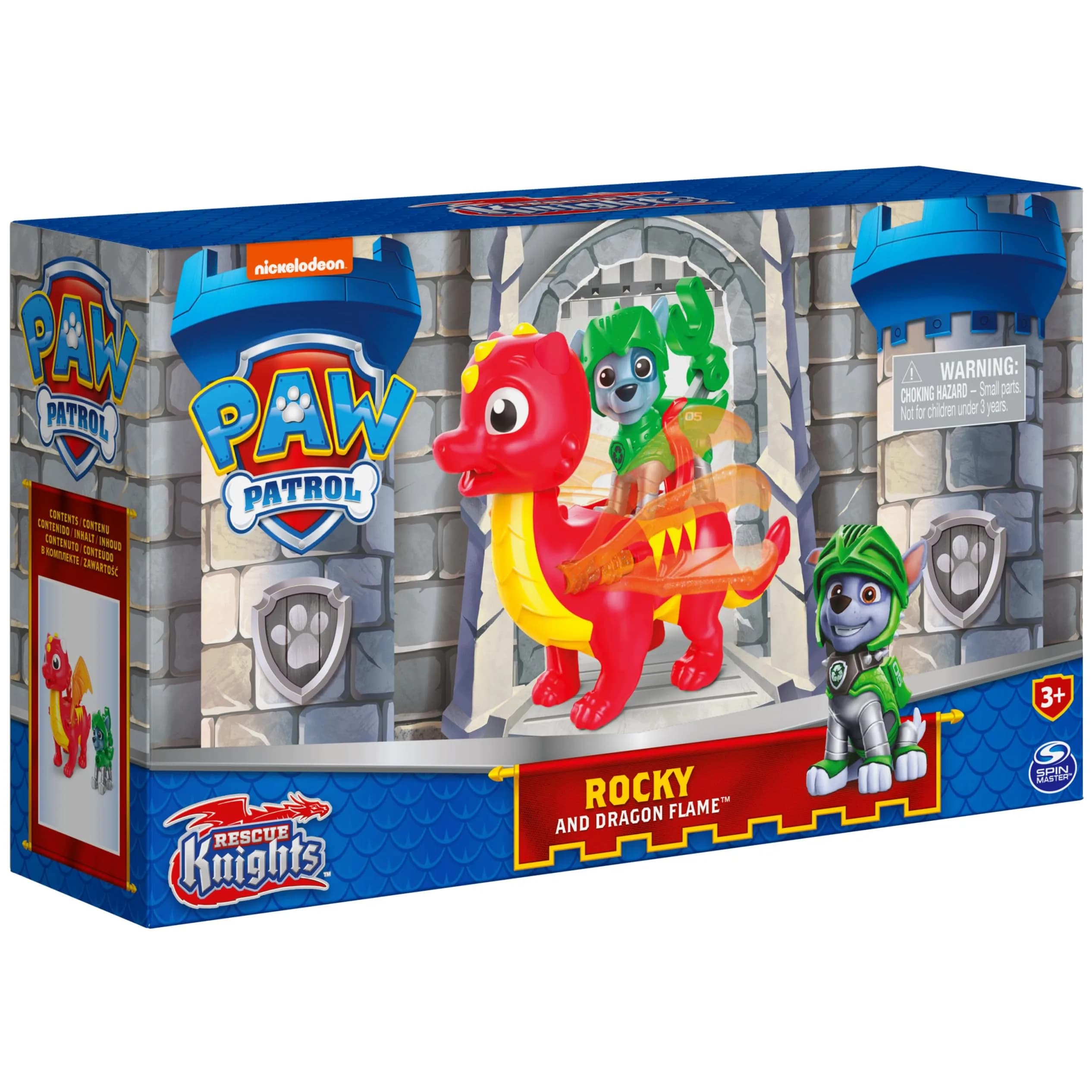 Paw Patrol Rescue Knights Rocky and Dragon Flame Action Figures Set 2 Piece Assortment | ASTM-Tested Educational Toy - view 7