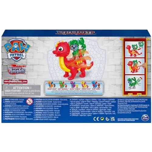 Paw Patrol Rescue Knights Rocky and Dragon Flame Action Figures Set 2 Piece Assortment | ASTM-Tested Educational Toy thumbnail 8