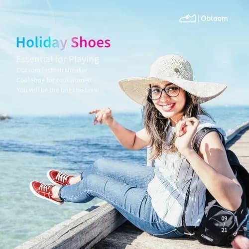 Obtaom Women Canvas Mules Memory Foam Clipper Fashion Sneakers Comfortable Slip-On Mule Backless Shoe (Red Canvas US6) thumbnail 5