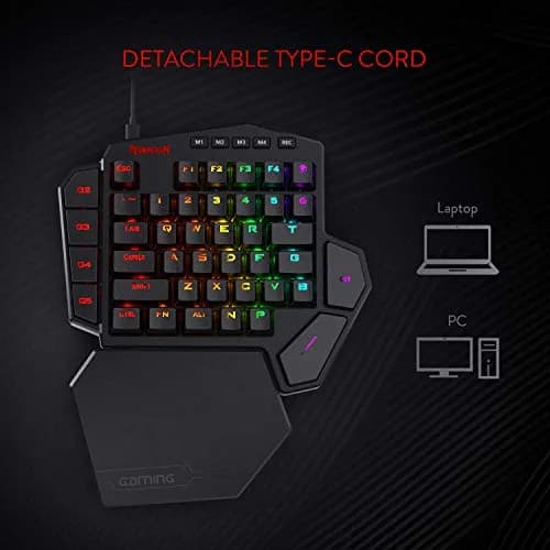 Redragon K585 DITI One-Handed RGB Mechanical Gaming Keypad with Hot-Swappable Switches & Wrist Rest thumbnail 8