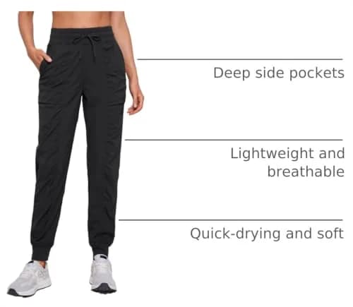 CRZ YOGA Ease Line Joggers 28.5" Black X-Small | Breathable, Durable Active Pants for Women thumbnail 4
