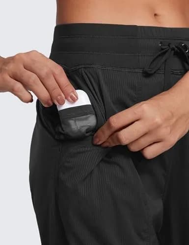 CRZ YOGA Ease Line Joggers 28.5" Black X-Small | Breathable, Durable Active Pants for Women thumbnail 3
