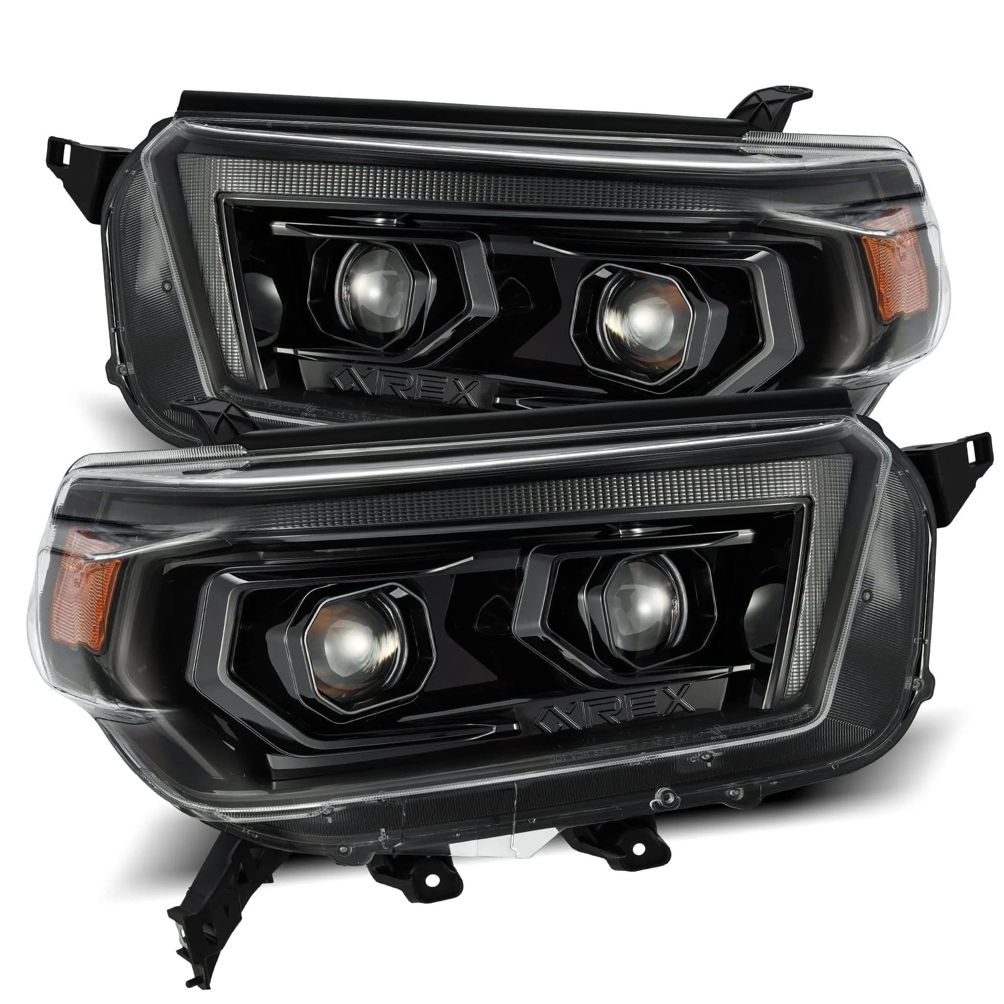AlphaRex LUXX Series LED Projector Headlights for Toyota 4Runner | Clear Polycarbonate Lens — Clear