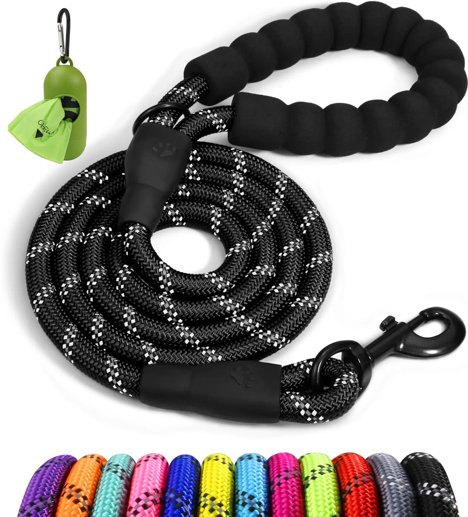 Taglory 6 FT (1.83 m) Padded Handle Rope Dog Leash | Heavy Duty Climbing Rope for Large Dogs