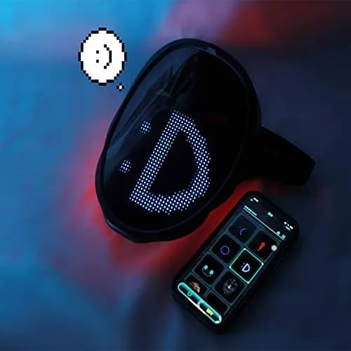 Depointer Life Led Mask with Bluetooth-compatible App Controlled, Customizable Shining Mask, unisex-adult | Bluetooth & DIY Light Display thumbnail 5