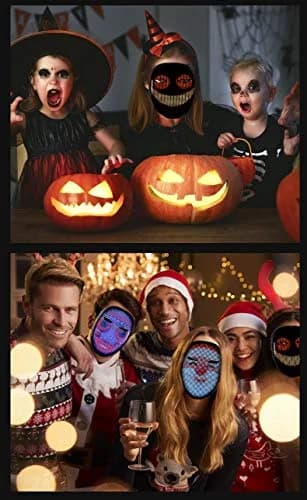 Depointer Life Led Mask with Bluetooth-compatible App Controlled, Customizable Shining Mask, unisex-adult | Bluetooth & DIY Light Display thumbnail 6
