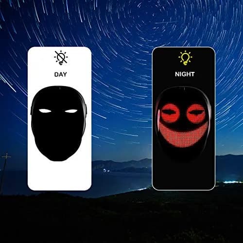 Depointer Life Led Mask with Bluetooth-compatible App Controlled, Customizable Shining Mask, unisex-adult | Bluetooth & DIY Light Display thumbnail 3