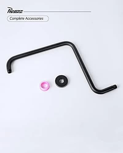 PHASAT 16 Inches S-Shaped Shower Arm with Flange, Matte Black, 43cm (17") | High Rise Shower Extension for Modern Bathrooms thumbnail 6