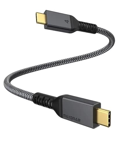 Maxonar Thunderbolt 4 Cable 0.5m (1.6Ft) | 40Gbps Data Transfer, 240W Charging, 8K Video Output thumbnail 1