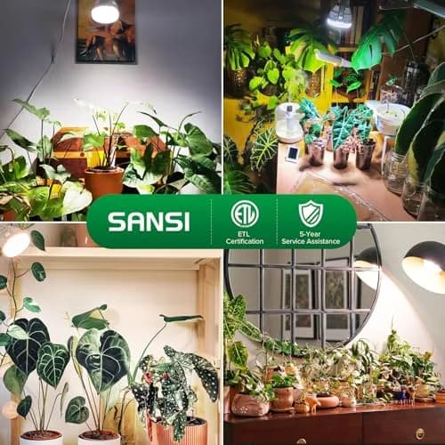 SANSI 10W Full Spectrum Grow Light Bulb 4000K Daylight | 150W Equivalent LED for Indoor Plants thumbnail 6