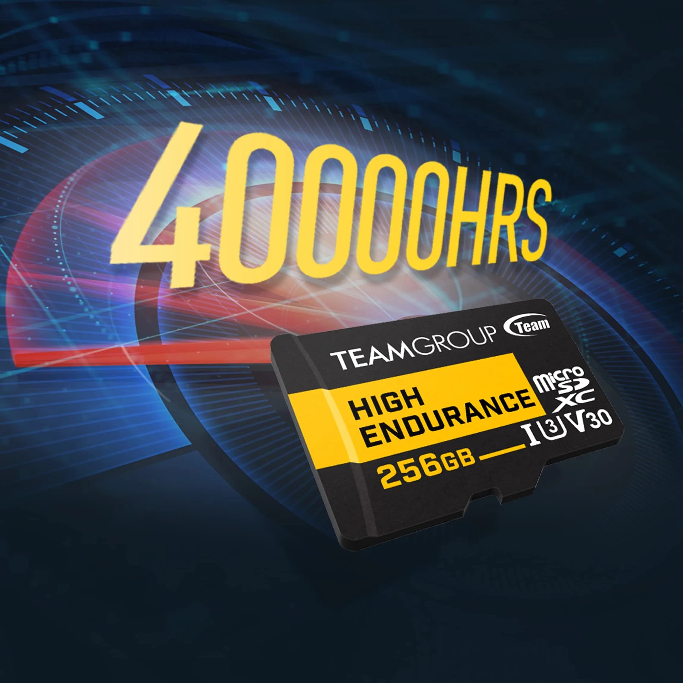 TEAMGROUP High Endurance 64GB Micro SDXC UHS-I U3 V30 4K Memory Card | Designed for Monitoring & Consistent Recording - view 3
