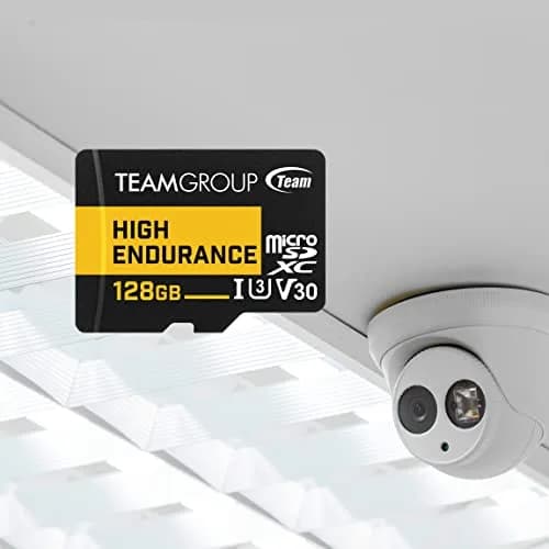 TEAMGROUP High Endurance 256GB Micro SDXC UHS-I U3 V30 4K 100MB/s Flash Memory Card | Designed for Monitoring & Consistent Recording thumbnail 4