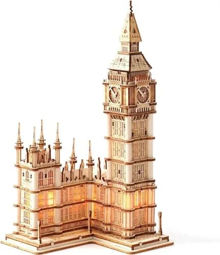 Rolife 3D Wooden Puzzles Big Ben Craft Model Kits for Adults to Build Birthday Gift for Family and Friends | Assembly Time 1.5 hrs thumbnail 1