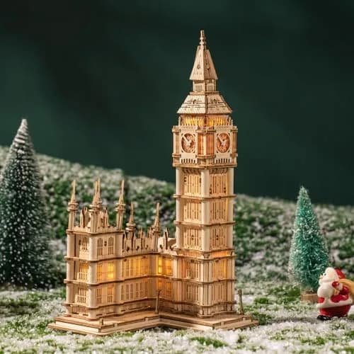 Rolife 3D Wooden Puzzles Big Ben Craft Model Kits for Adults to Build Birthday Gift for Family and Friends | Assembly Time 1.5 hrs thumbnail 2