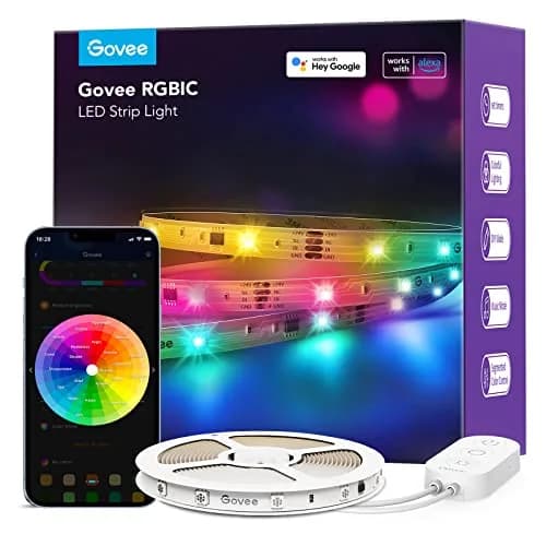 Govee RGBIC LED Strip Lights 10m (32.8ft) | Voice Control for Bedroom, Living Room, Kitchen thumbnail 1