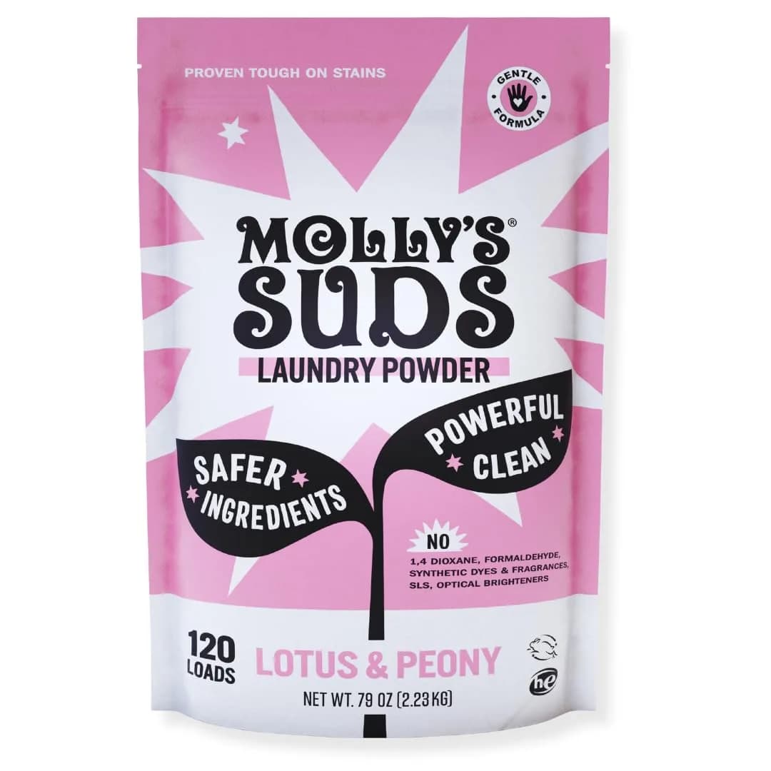 Molly's Suds Original Laundry Detergent Powder, 120 Loads (Lotus & Peony) | Sensitive Skin Formula - main product image