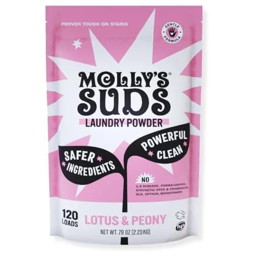 Molly's Suds Original Laundry Detergent Powder, 120 Loads (Lotus & Peony) | Sensitive Skin Formula thumbnail 1