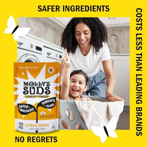 Molly's Suds Original Laundry Detergent Powder Citrus Grove 79 oz (2.24 kg) | Gentle & Effective for Sensitive Skin thumbnail 3