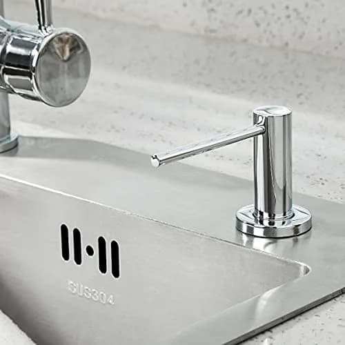 GAPPO Stainless Steel Kitchen Sink Soap Dispenser 17 oz | Polished Chrome Finish, Easy Install & Durable (70-120 chars) thumbnail 2