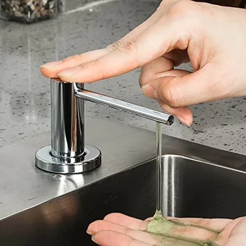 GAPPO Stainless Steel Kitchen Sink Soap Dispenser 17 oz | Polished Chrome Finish, Easy Install & Durable (70-120 chars) thumbnail 4
