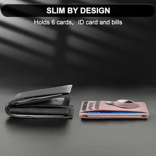 Hawanik Slim Minimalist Front Pocket Air Tag Wallet Thin Card Holder Wallet with RFID Protection | 9cm x 12cm x 0.8cm thumbnail 5