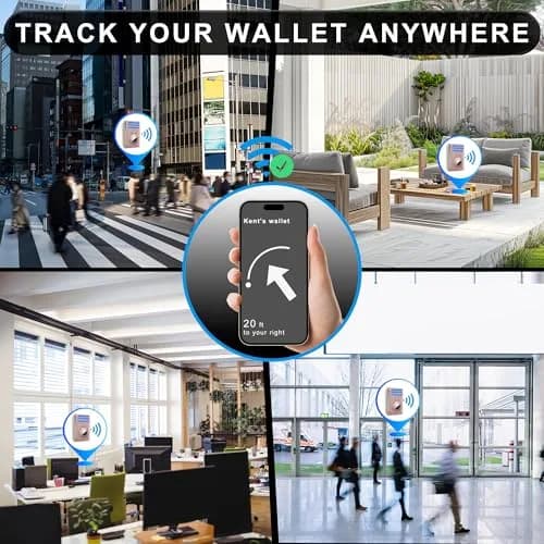 Hawanik Slim Minimalist Front Pocket Air Tag Wallet Thin Card Holder Wallet with RFID Protection | 9cm x 12cm x 0.8cm thumbnail 7
