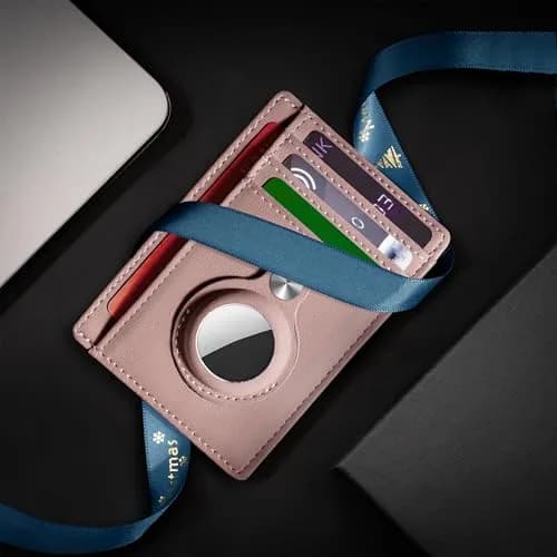 Hawanik Slim Minimalist Front Pocket Air Tag Wallet Thin Card Holder Wallet with RFID Protection | 9cm x 12cm x 0.8cm thumbnail 9