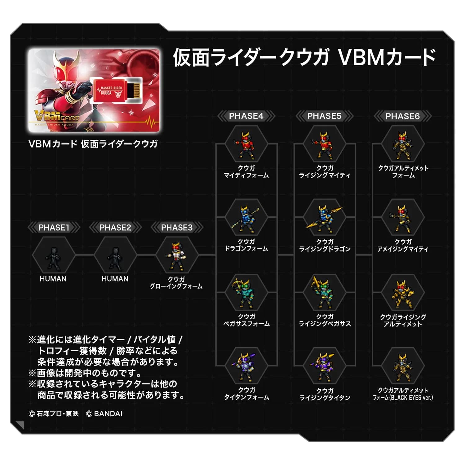 Bandai Vital Bracelet Kamen Rider Kuuga VBM Card | Plastic, Red, Unisex - view 3