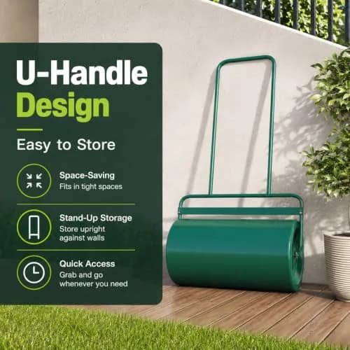 ARNOT Lawn Roller 13x24-Inch Steel Garden Drum for Leveling & Germination | Heavy-Duty, Rustproof, Lightweight thumbnail 5