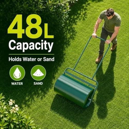 ARNOT Lawn Roller 13x24-Inch Steel Garden Drum for Leveling & Germination | Heavy-Duty, Rustproof, Lightweight thumbnail 3