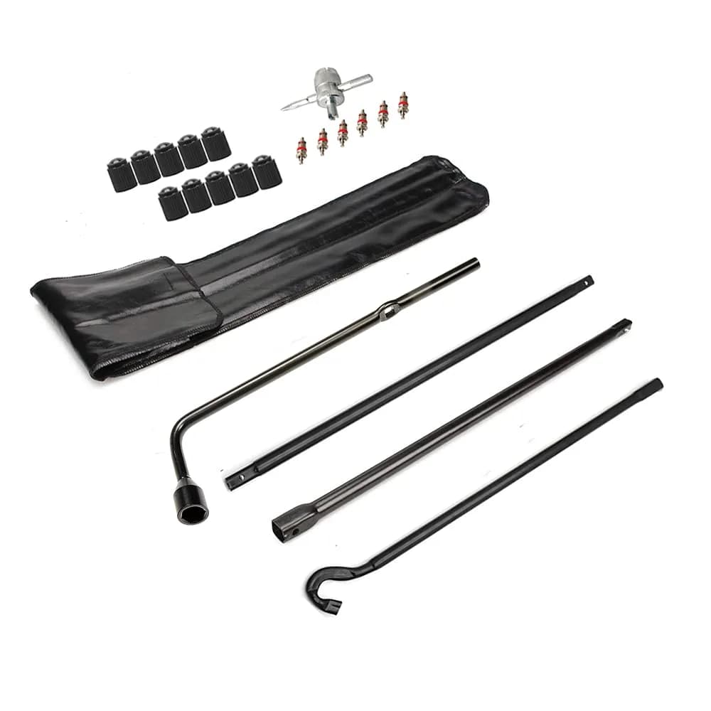 Dr.Roc Spare Tire Tool Kit with Jack Handle & Wrench | Compatible with Toyota Tundra 2007-2018 & Sequoia 2008-2022 — Black