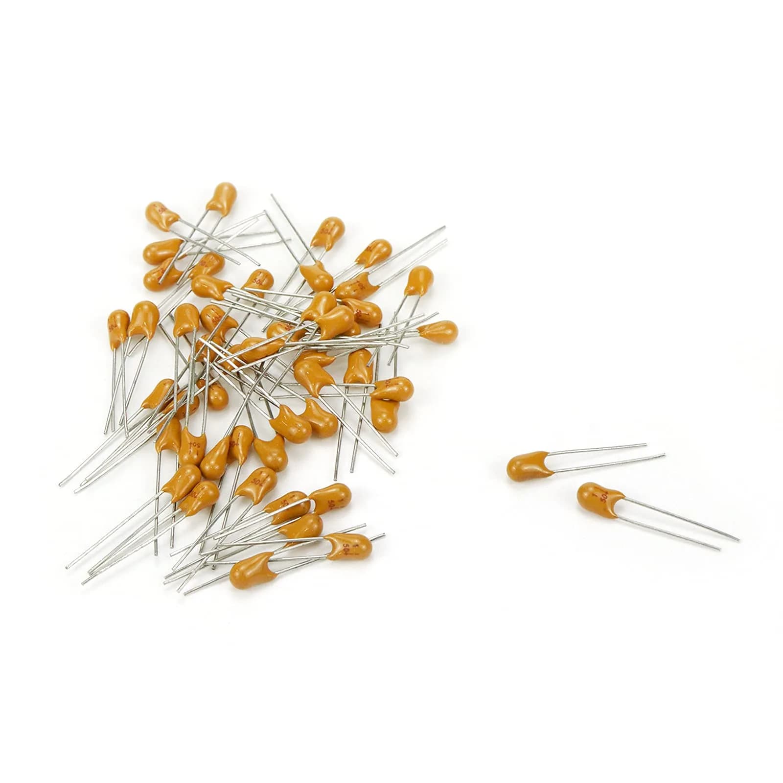 Dahszhi 50V 1uF Tantalum Capacitor 50Pcs | Radial Dipped, Solid Bead, Military & Electronics Use