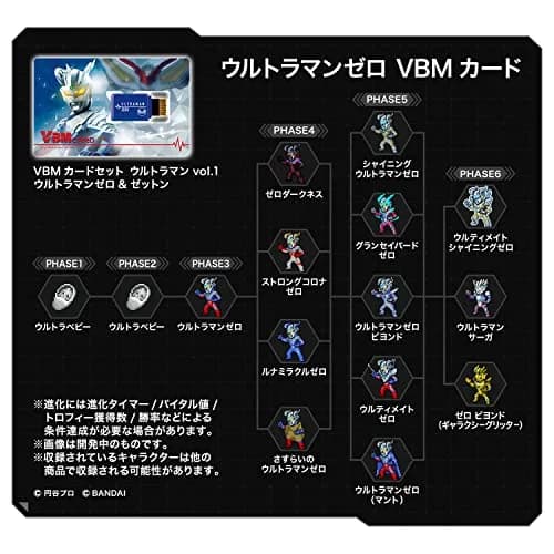 BANDAI Vital Bracelet Ultraman VBM Card Set Vol. 1 - Ultraman Zero & Zetton (1 Pack) thumbnail 5