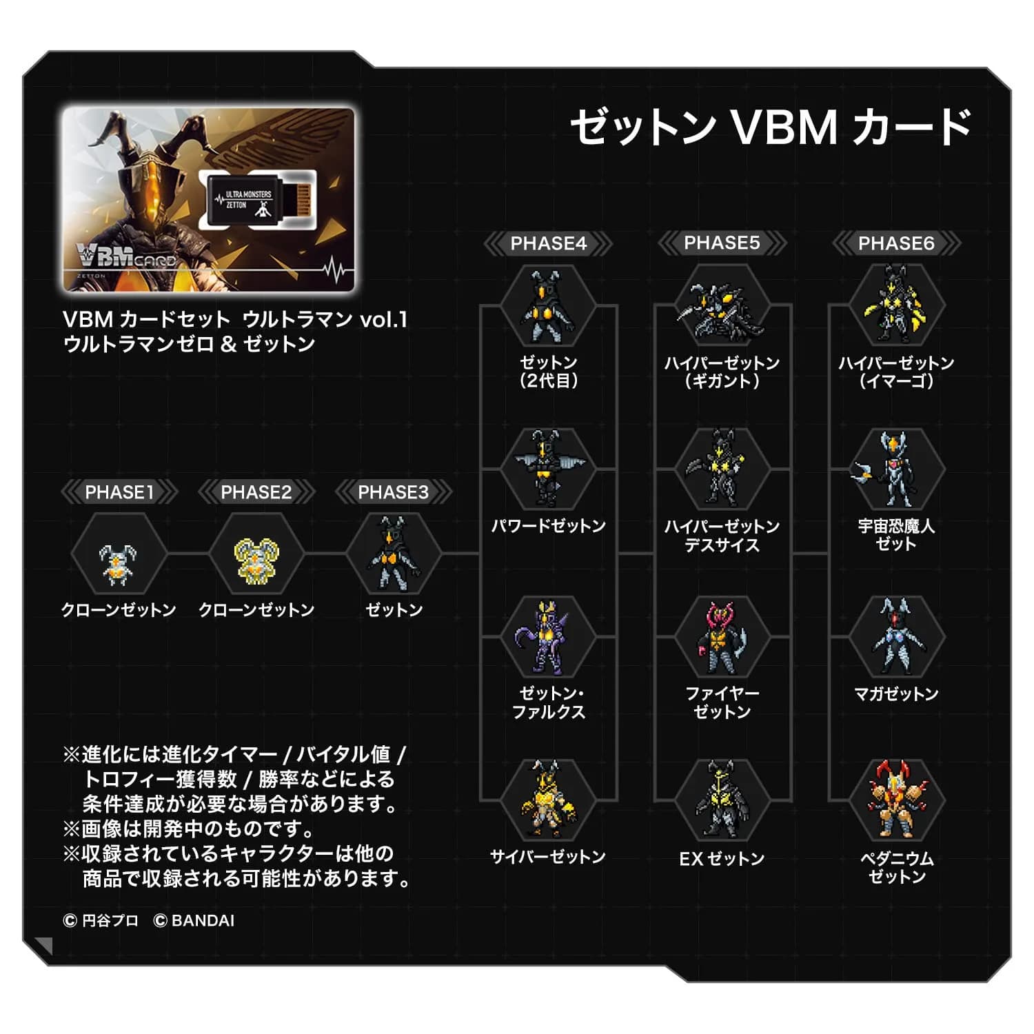 BANDAI Vital Bracelet Ultraman VBM Card Set Vol. 1 - Ultraman Zero & Zetton (1 Pack) - view 6