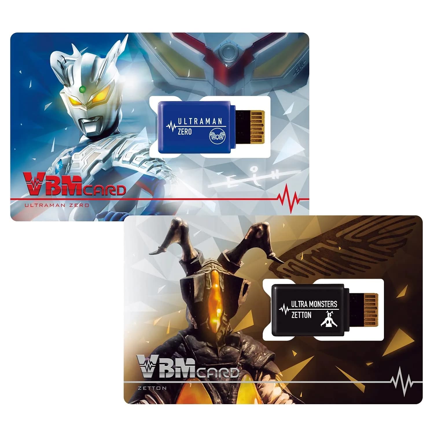 BANDAI Vital Bracelet Ultraman VBM Card Set Vol. 1 - Ultraman Zero & Zetton (1 Pack) - main product image