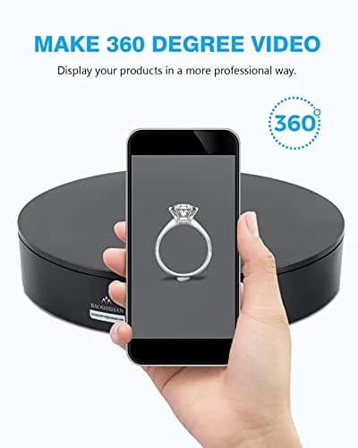 BAOSHISHAN Motorized 360° Photography Turntable with Remote, 2.54 kg (5.6 lb) Load Capacity | Captures Every Angle Clearly thumbnail 2