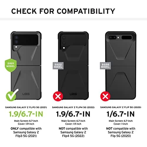 URBAN ARMOR GEAR Civilian Case for Samsung Galaxy Z Flip3 5G (2021) Black | MIL-STD-810G 516.6 Drop Tested thumbnail 2