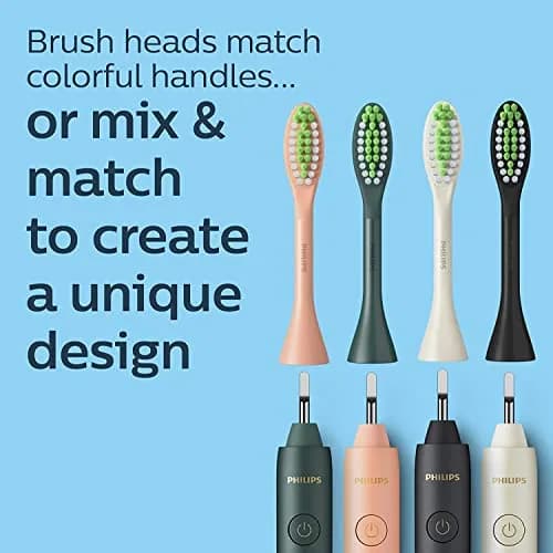 Philips Sonicare One Genuine Replacement Brush Heads, 2-Pack, White | Micro vibrations & tapered bristles for brighter smile thumbnail 5