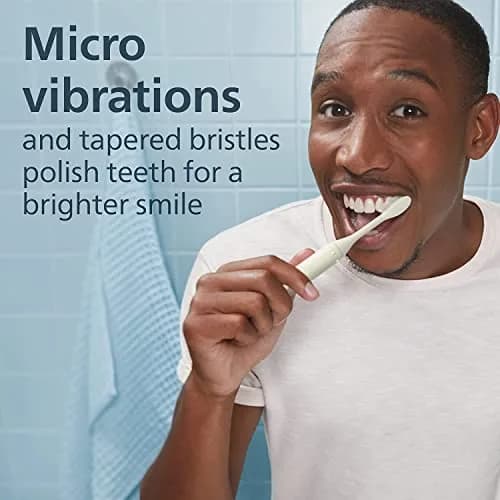 Philips Sonicare One Genuine Replacement Brush Heads, 2-Pack, White | Micro vibrations & tapered bristles for brighter smile thumbnail 3