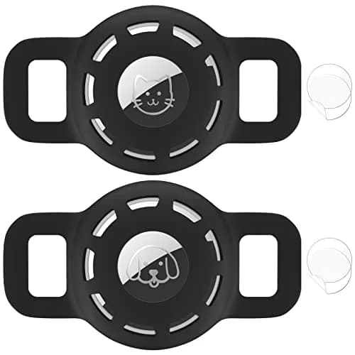 THXSBUDDY Air Tag Cat Collar Holder 2 Pack | Fits Collars Up to 0.5 Inch, Black thumbnail 1