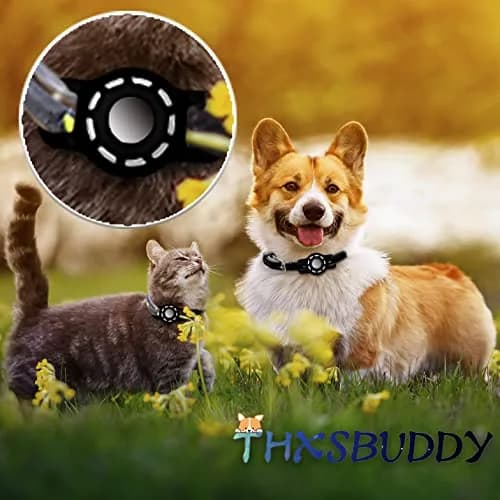 THXSBUDDY Air Tag Cat Collar Holder 2 Pack | Fits Collars Up to 0.5 Inch, Black thumbnail 5