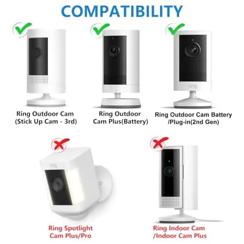 ALERTCAM 2Pack Adjustable Security Wall Mount Bracket for Ring & Outdoor Cameras | Perfect View Angle, Indoor/Outdoor Use thumbnail 2