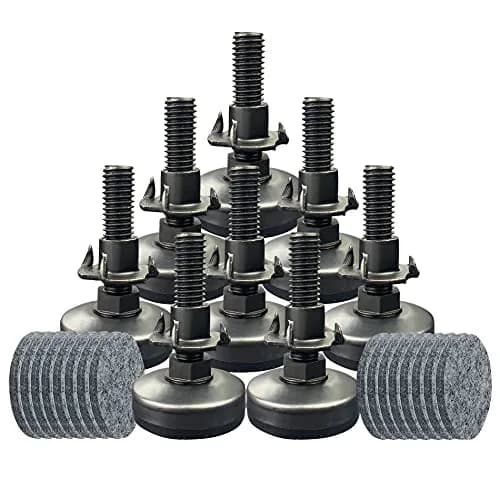 TWIG Furniture Levelers Heavy Duty Leg Levelers 8 Pack Support 1320LBs Large Base Black | Adjustable Furniture Feet thumbnail 1