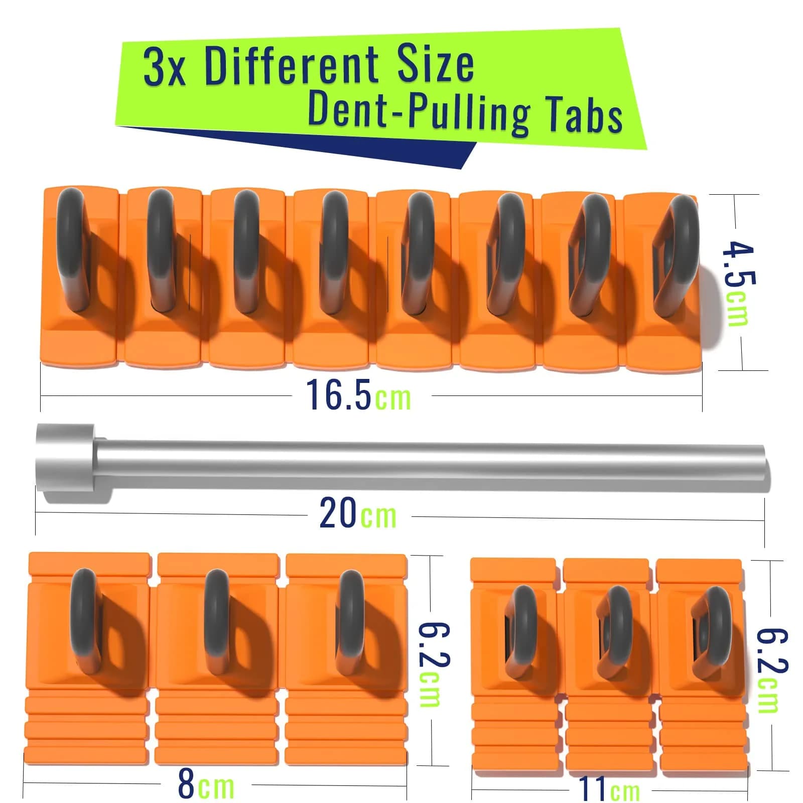 HiYi Car Dent Repair Tool Kit with Yellow Glue Tabs & Dent Lifter | 10-Piece Set - view 2