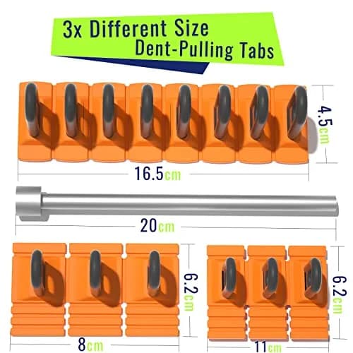 HiYi Car Dent Repair Tool Kit with Yellow Glue Tabs & Dent Lifter | 10-Piece Set thumbnail 2