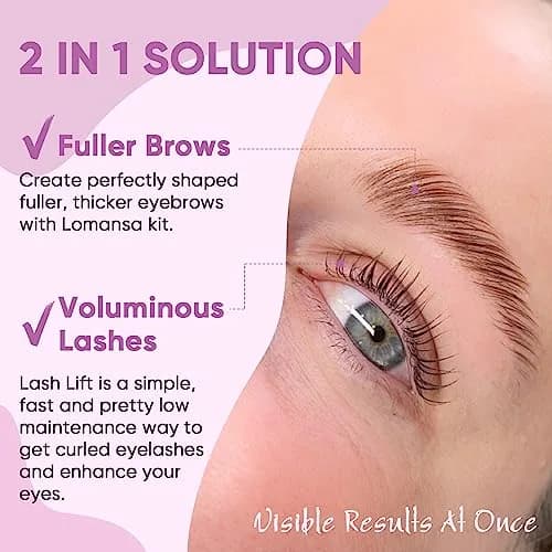 Lomansa Lash Lift Kit - Easy to Use Salon-Quality Eyelash Perm Kit with Full Tools thumbnail 3