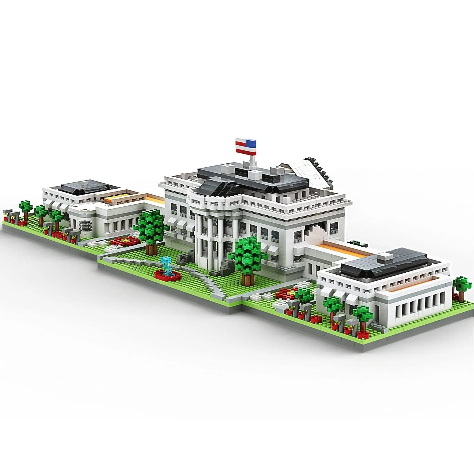 SEMKY Micro Mini Blocks White House Landmark Model Set | 3000 Pieces for Kids & Adults — Multicolor